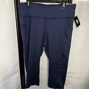 Ideology Plus Size Cropped Leggings Navy Size 1X